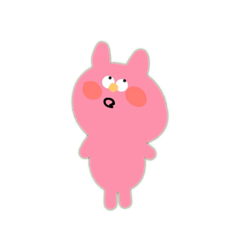 [LINEスタンプ] 無言のうさぎちゃん