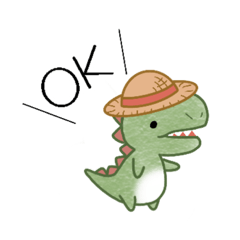 [LINEスタンプ] 麦わらザウルス