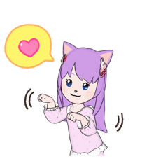 [LINEスタンプ] 猫に変身ガール！