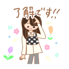[LINEスタンプ] タレ目で可愛い♡女の子スタンプ