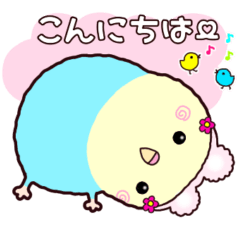 [LINEスタンプ] かわいいインコ♡レインボー♡毎日使える♪