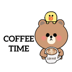 [LINEスタンプ] コーヒー好きな♡ブラウン＆フレンズの画像（メイン）