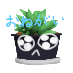 [LINEスタンプ] 多肉植物(が入ってる植木鉢)の表情文字有り