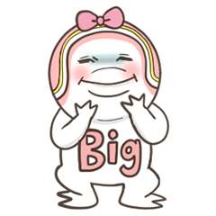 [LINEスタンプ] かわいい妖怪イカリンBIG