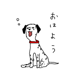 [LINEスタンプ] 話しかけてくるダルメシアン