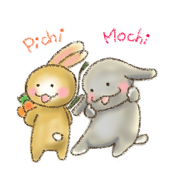 [LINEスタンプ] うさぎのもちぴちちゃん