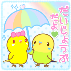 [LINEスタンプ] インコちゃん「なかよしラブラブ」スタンプ