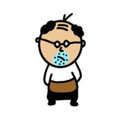 [LINEスタンプ] 無口なおやじ