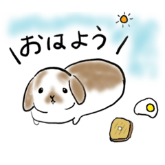 [LINEスタンプ] うさぎのホーランドロップちゃん