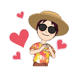 [LINEスタンプ] 暑い夏を楽しいもうね